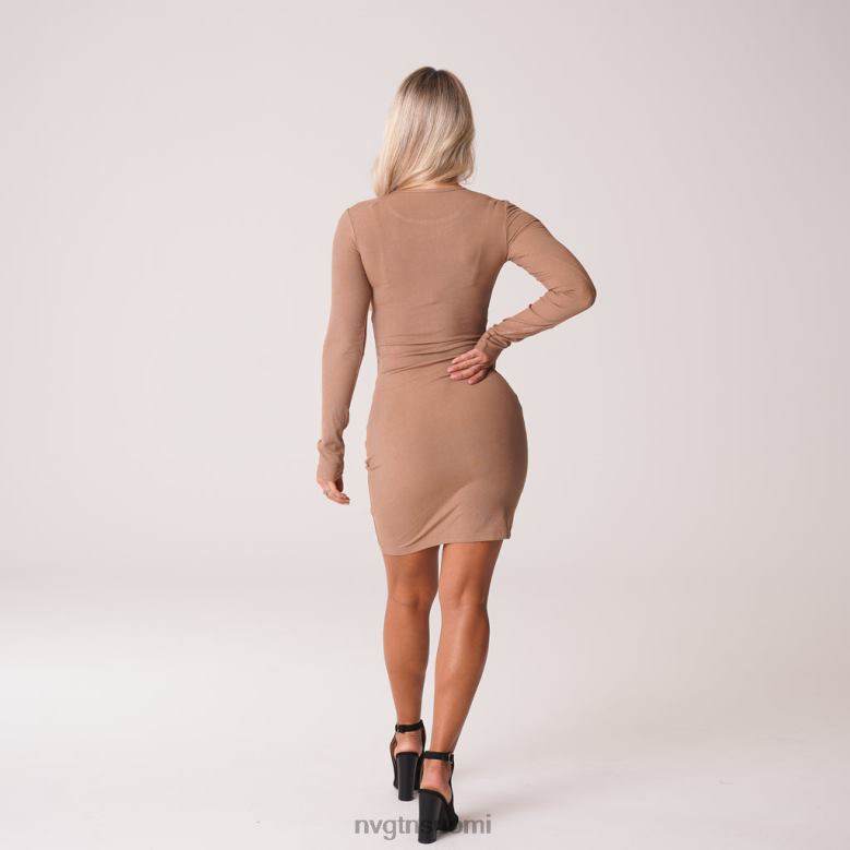 NVGTN Suomi 8D6ZZ723 NVGTN naiset helppo daze resori midi-mekko mokka elämäntapa