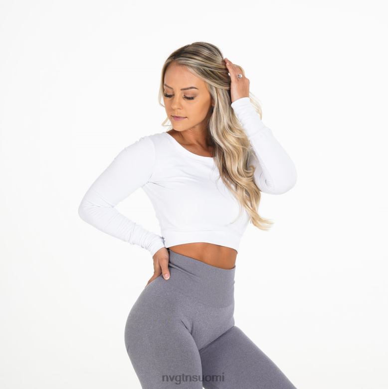 NVGTN Suomi 8D6ZZ274 NVGTN naiset muotoile pitkähihainen leikkaus valkoinen kunto