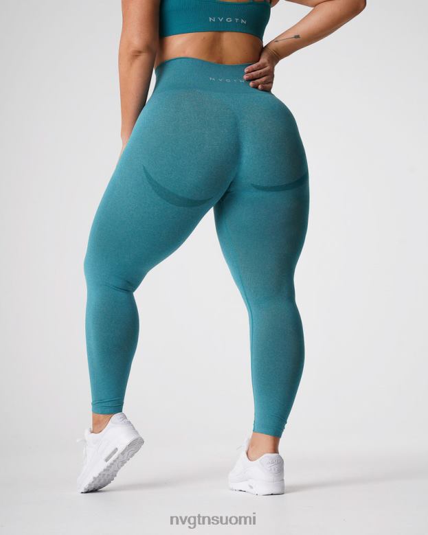 NVGTN Leggings 8D6ZZ639 NVGTN naiset kaarevat saumattomat leggingsit sinivihreä kunto