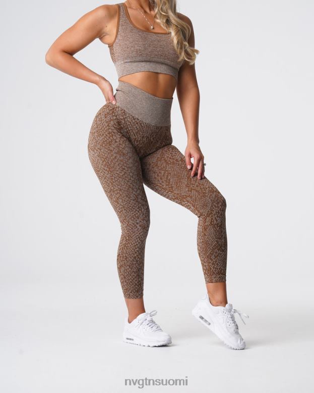 NVGTN Leggings 8D6ZZ681 NVGTN naiset käärmeennahkaiset saumattomat leggingsit mokka kunto