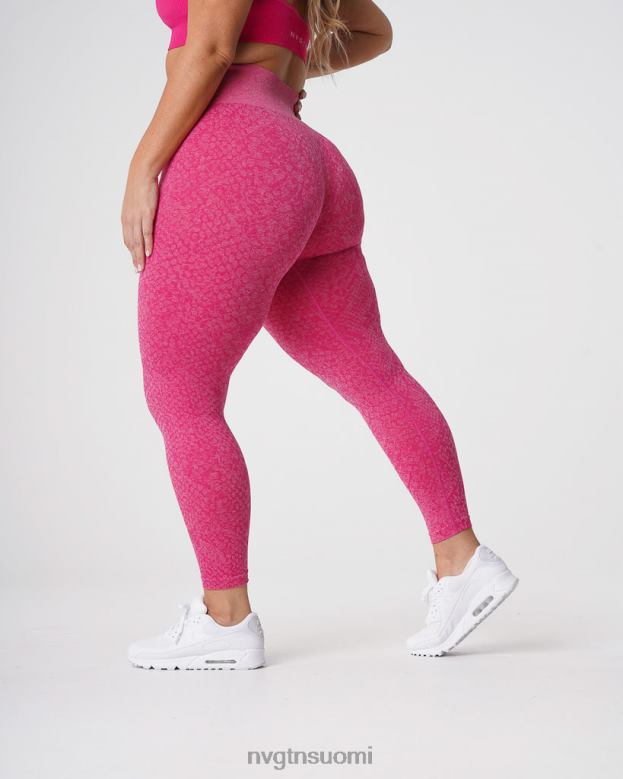 NVGTN Leggings 8D6ZZ693 NVGTN naiset käärmeennahkaiset saumattomat leggingsit fuksia kunto
