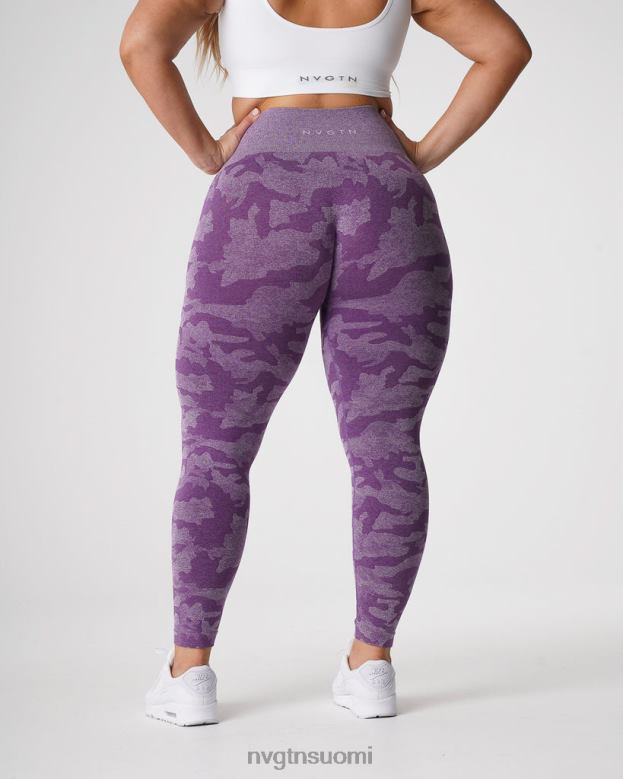 NVGTN Suomi 8D6ZZ658 NVGTN naiset camo saumattomat leggingsit violetti kunto