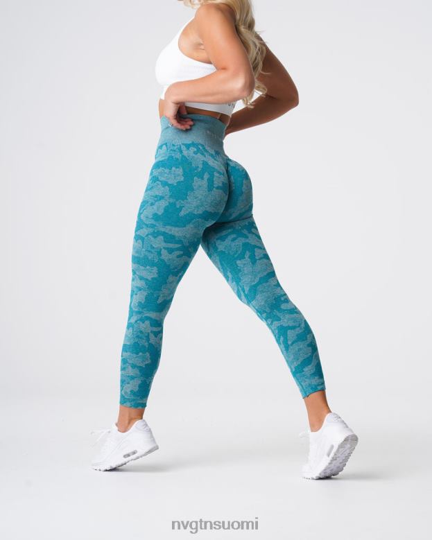 NVGTN Suomi 8D6ZZ664 NVGTN naiset camo saumattomat leggingsit sinivihreä kunto