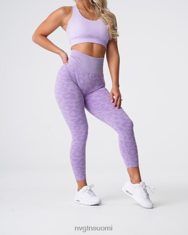 NVGTN Suomi 8D6ZZ688 NVGTN naiset saumattomat leopardi leggingsit liila kunto