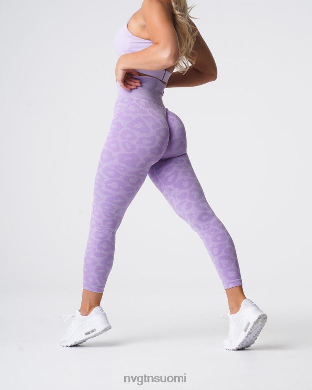 NVGTN Suomi 8D6ZZ688 NVGTN naiset saumattomat leopardi leggingsit liila kunto