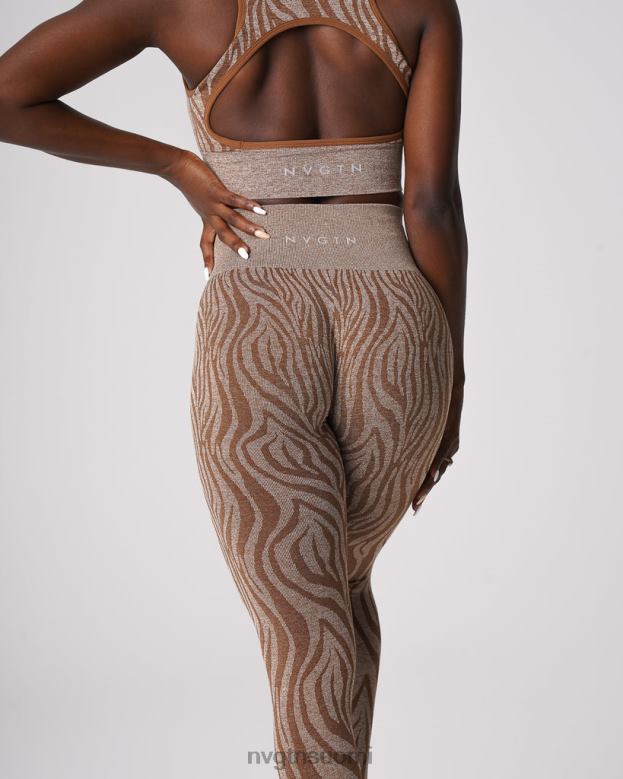 NVGTN Trikoot 8D6ZZ680 NVGTN naiset seepran saumattomat leggingsit mokka kunto