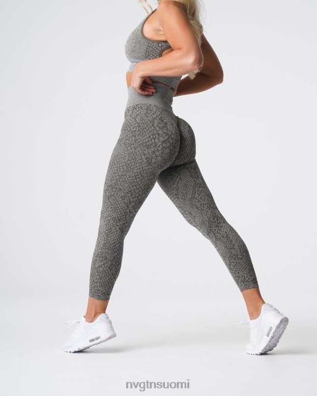 NVGTN Trikoot 8D6ZZ686 NVGTN naiset käärmeennahkaiset saumattomat leggingsit khakin vihreä kunto
