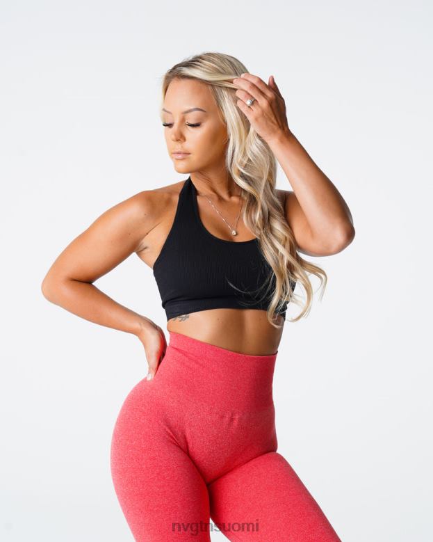 NVGTN Suomi 8D6ZZ114 NVGTN naiset rajattomat uurretut saumattomat riimurintaliivit musta kunto