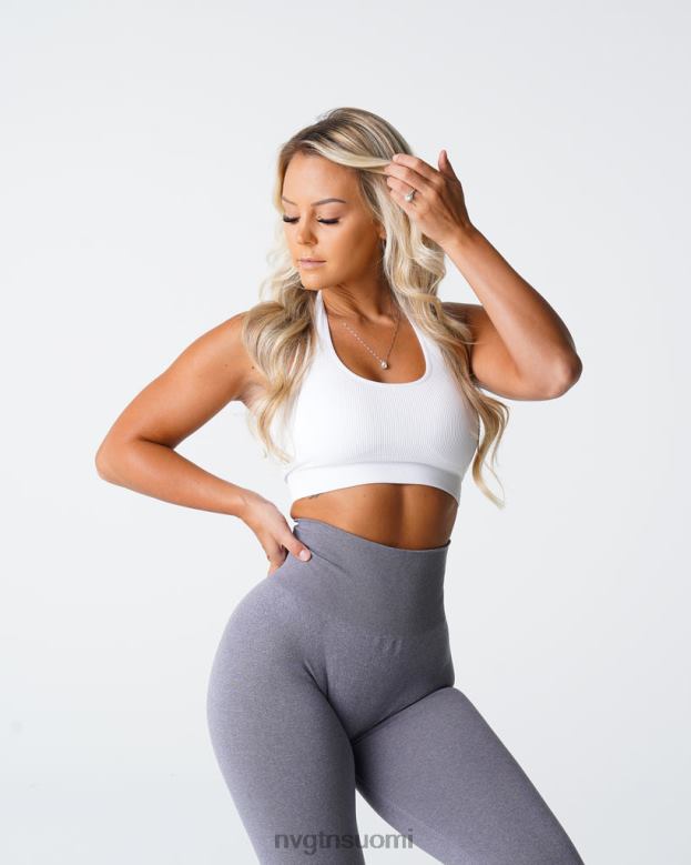 NVGTN Suomi 8D6ZZ115 NVGTN naiset rajattomat uurretut saumattomat riimurintaliivit valkoinen kunto