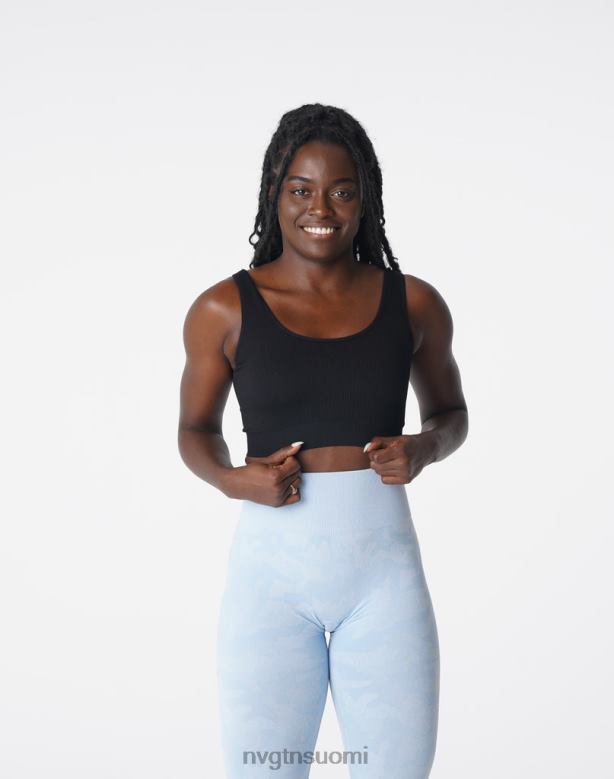 NVGTN Suomi 8D6ZZ196 NVGTN naiset halu uurretut saumattomat rintaliivit musta kunto