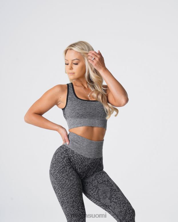 NVGTN Trikoot 8D6ZZ215 NVGTN naiset snakeskin eclipse saumattomat rintaliivit mustapilkuinen kunto