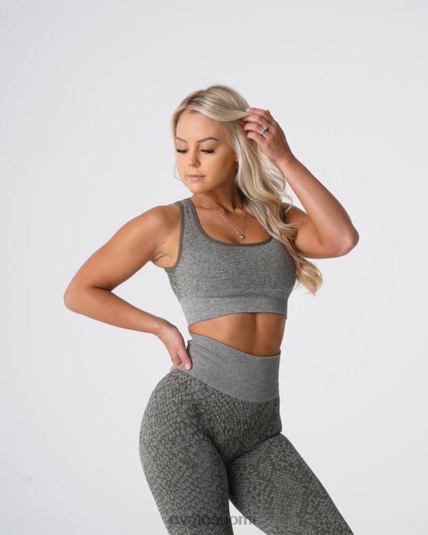 NVGTN Trikoot 8D6ZZ221 NVGTN naiset snakeskin eclipse saumattomat rintaliivit khakin vihreä kunto