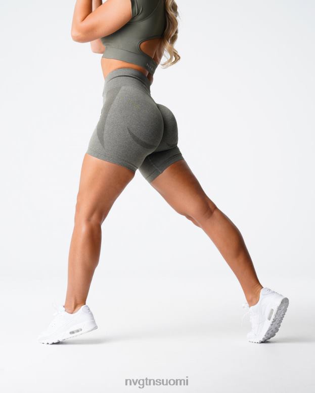 NVGTN Suomi 8D6ZZ343 NVGTN naiset ääriviivat saumattomat shortsit khakin vihreä kunto
