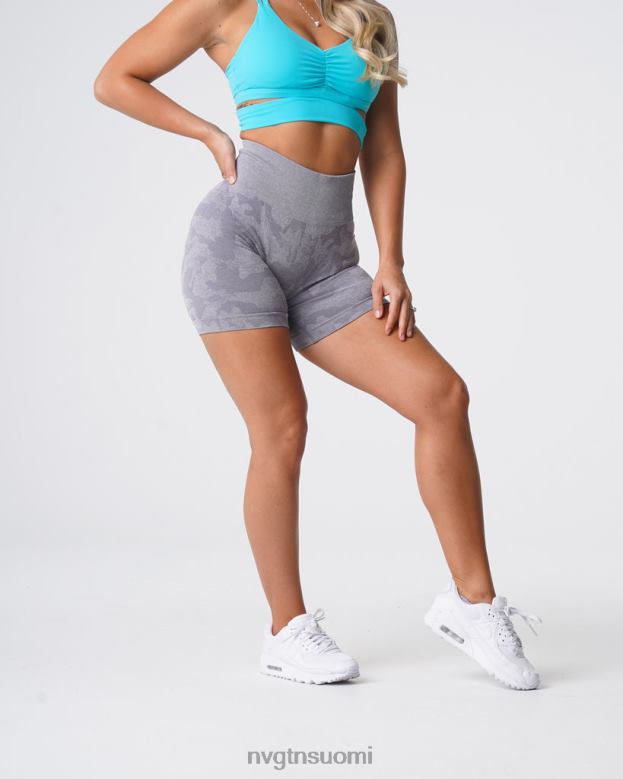 NVGTN Suomi 8D6ZZ438 NVGTN naiset camo saumattomat shortsit harmaa kunto