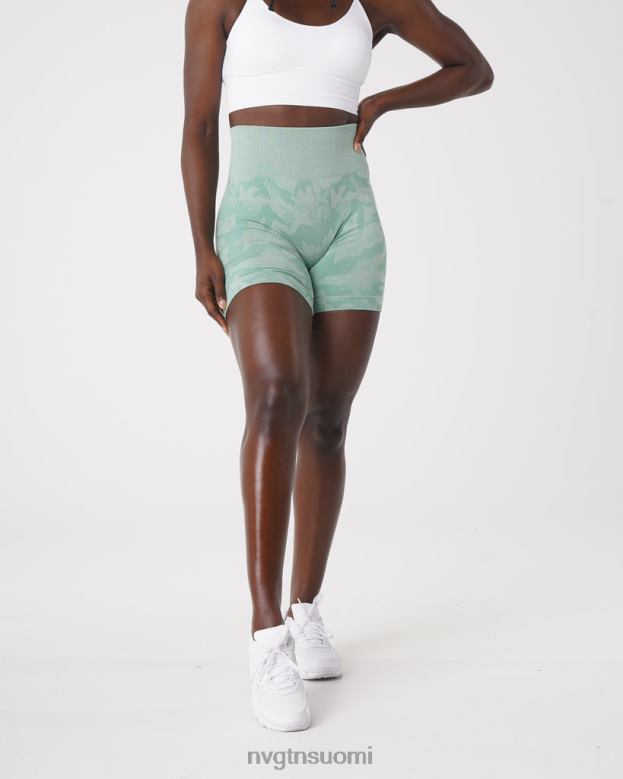 NVGTN Suomi 8D6ZZ442 NVGTN naiset camo saumattomat shortsit salvian vihreä kunto
