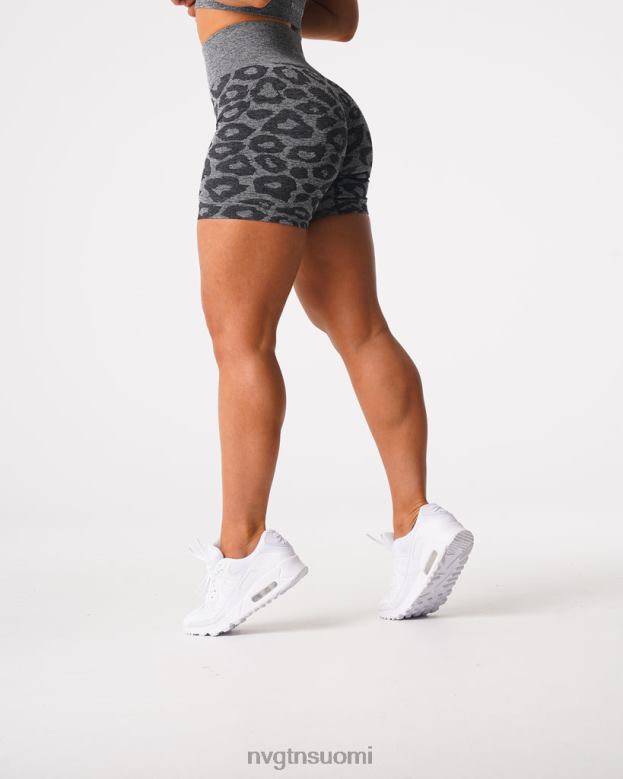NVGTN Trikoot 8D6ZZ467 NVGTN naiset saumattomat leopardishortsit mustapilkuinen kunto