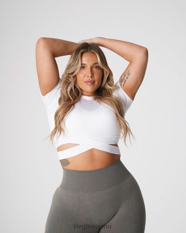 NVGTN Suomi 8D6ZZ247 NVGTN naiset crossbody t-paita valkoinen kunto