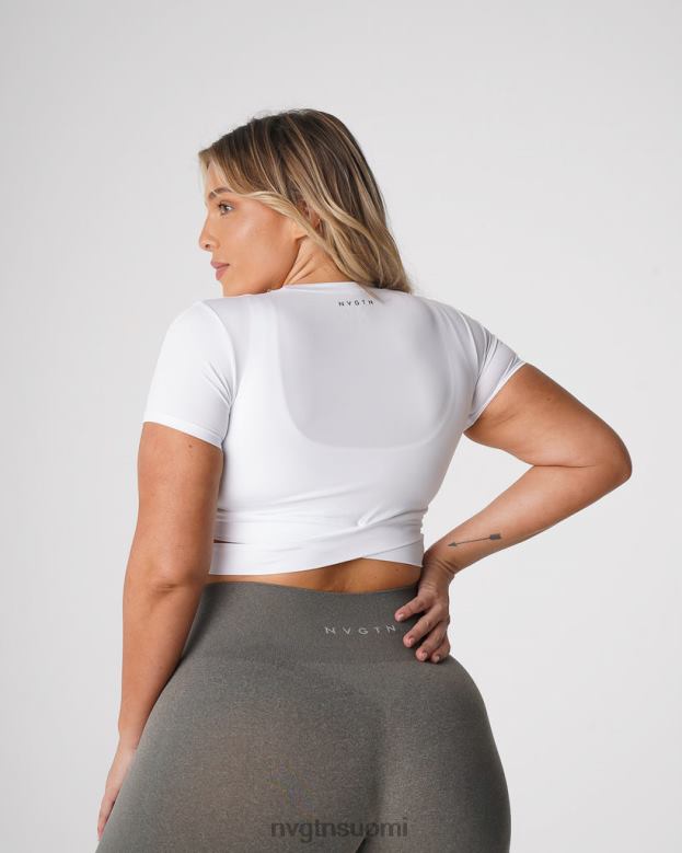 NVGTN Suomi 8D6ZZ247 NVGTN naiset crossbody t-paita valkoinen kunto